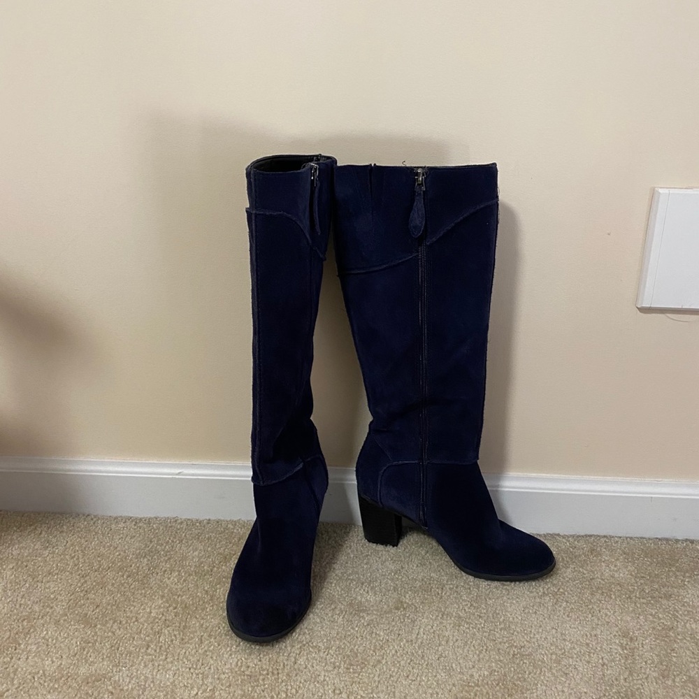 Franco Sarto Blue Suede Boots